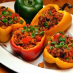 Fiery Mexican-Style Stuffed Peppers with Rice & Beans Delight