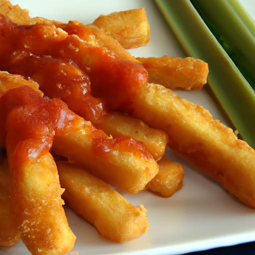 Golden Crispy Polenta Fries Paired ​with Zesty Marinara Sauce