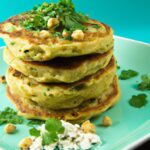 Fluffy Chickpea Flour Pancakes Infused with Fresh Herbs