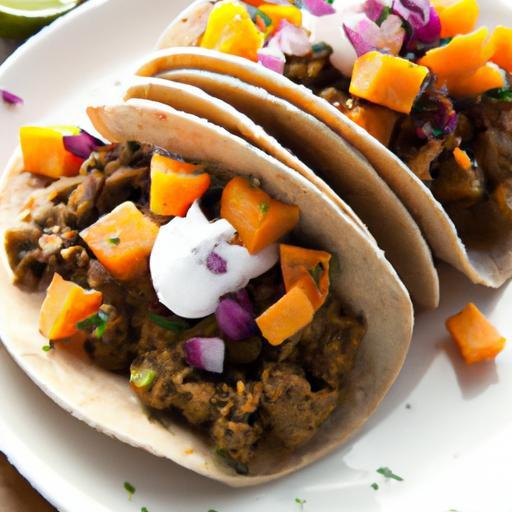 Flavorful Black Bean & Sweet Potato Tacos with Creamy Avocado