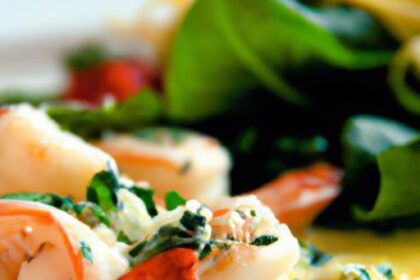 Savory Garlic Butter Shrimp Paired with Creamy Parmesan Polenta