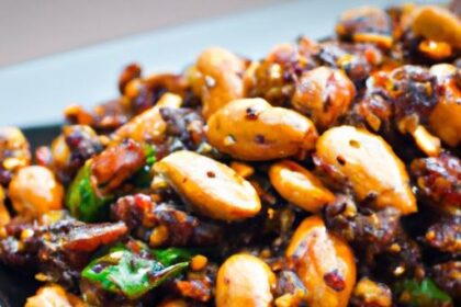 Crispy Spicy Roasted Peanuts Infused with Fragrant Curry Leaves