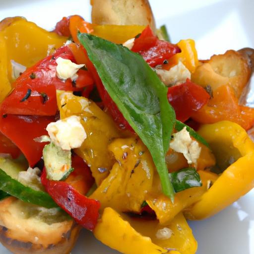 Tuscan Panzanella Salad: Roasted Bell Pepper Delight
