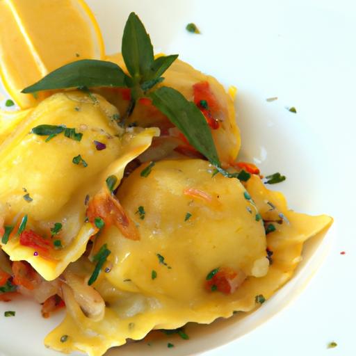 Delicate Crab & Ricotta Ravioli with Zesty Lemon Twist