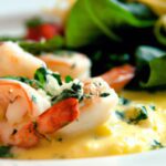 Savory Garlic Butter Shrimp Paired with Creamy Parmesan Polenta