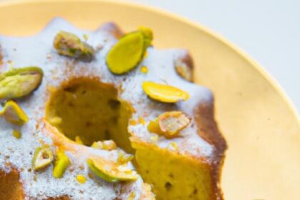 Zesty Lemon Olive Oil Cake with Crunchy Pistachio Crumble