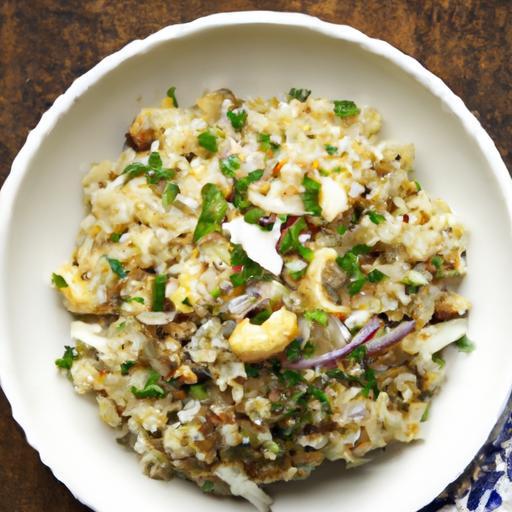 Crunchy Cauliflower Rice Pilaf with Toasted Almonds Delight