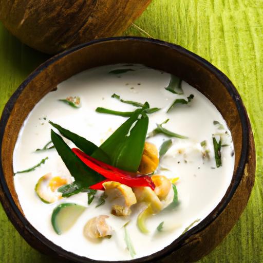 Aromatic Coconut Soup with Galangal & Lemongrass Delight