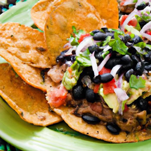 Crunchy Tostadas with Black Beans: A Flavorful Fiesta