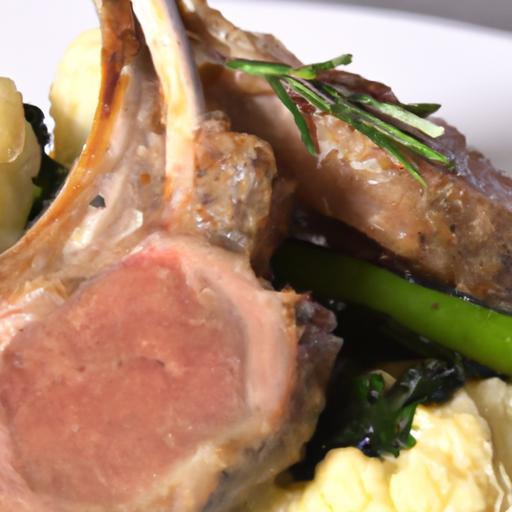 Savor Lamb Chops Paired with Creamy Garlic Mashed Cauliflower