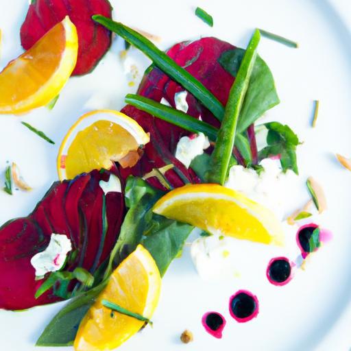 Beet Carpaccio with Citrus Vinaigrette and Feta Delight