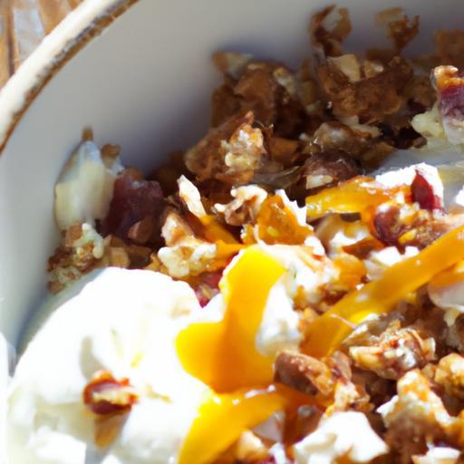 Crunchy Greek Yogurt Delight: Granola & Almond Boost