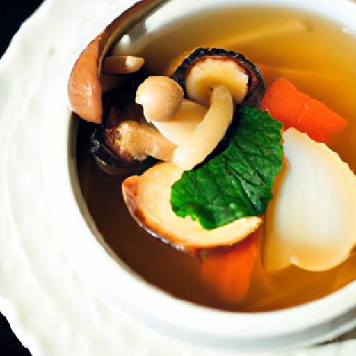 Umami Harmony: Miso Broth with Enoki & Seared Scallops