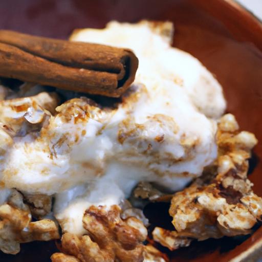 Nutty Greek Yogurt Delight:⁤ Walnuts & Cinnamon Boost