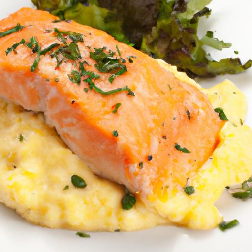 Silky Polenta Meets Savory Salmon: A Perfect Duo Delight