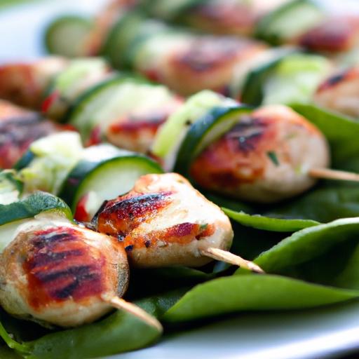 Savor Summer: Grilled‍ Chicken skewers with‌ Tangy Tzatziki