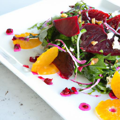 Bright Beet & Goat Cheese Salad with Zesty Citrus Vinaigrette