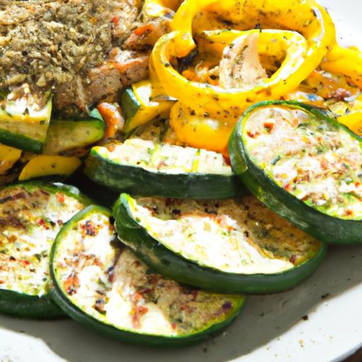 Zesty⁣ Lemon Garlic Tofu with‍ Perfectly ​Grilled Zucchini