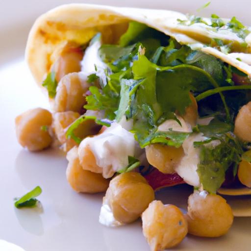 Chickpea Salad Wrap with Creamy Yogurt Dressing Delight