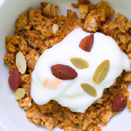 Crunchy Greek Yogurt Delight: Granola & Almond Boost