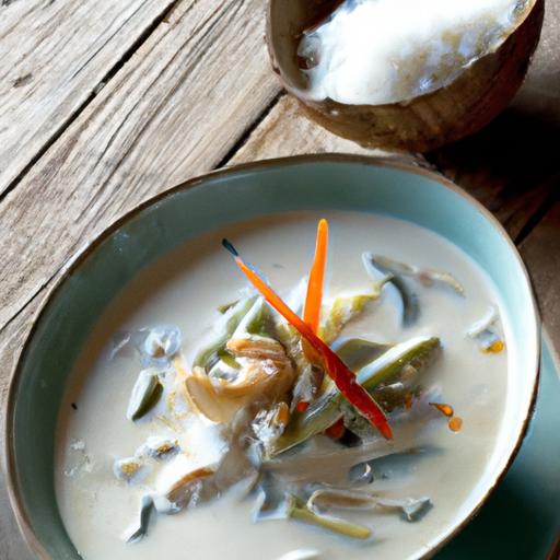 Aromatic Coconut Soup with Galangal ​& Lemongrass ‌Delight