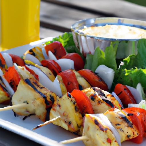 Savor Summer: Grilled Chicken Skewers with Tangy Tzatziki