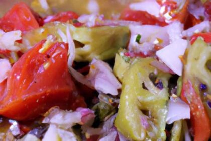 Refreshing Nopal Cactus Salad: A Tangy Twist with Tomatoes & Onions