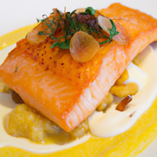 Golden Crispy Salmon with Velvety Saffron Beurre Blanc