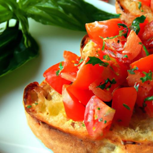 Sun-Kissed Bruschetta: Fresh Tomatoes & Basil Delight