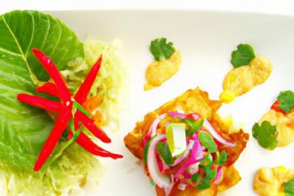 Crunchy Bliss: Crispy Rice Cakes Paired with Peanut Sauce