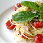 Delicate Capellini with Cherry Tomatoes and Fresh Basil
