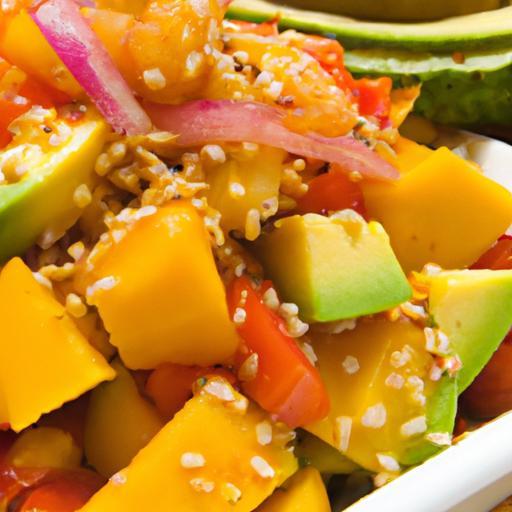 Tropical Twist: Avocado Mango Salad with Zesty Chili-Lime