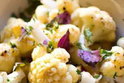 Zesty Baked Cauliflower with Tangy Preserved Lemon Dressing
