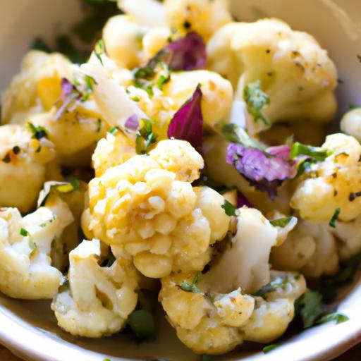 Zesty Baked Cauliflower with Tangy Preserved Lemon Dressing