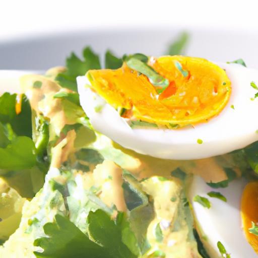 Creamy Avocado & Egg Salad with Zesty Mustard Dressing