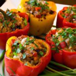 Colorful Stuffed Bell Peppers: A Veggie & Rice Delight