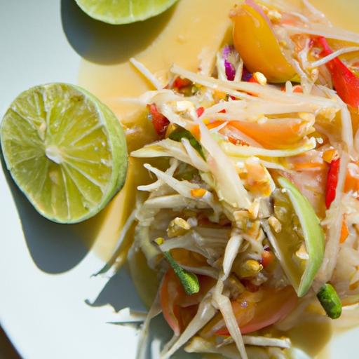 Zesty Papaya Salad with Tangy ‌Lime Dressing: A Flavorful Guide