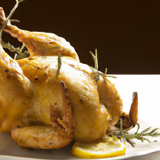 Zesty roast Chicken with Lemon & Rosemary: A Flavor Feast