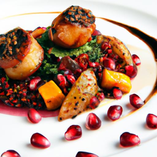 Scallops Infused with Harissa and Pomegranate Molasses Magic