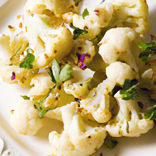 Zesty Baked Cauliflower with Tangy Preserved Lemon Dressing