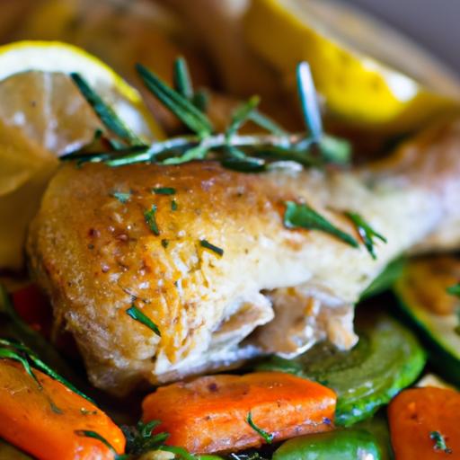 Zesty Lemon & Thyme Chicken with Perfect Roasted Veggies