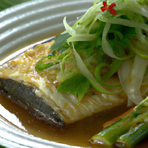 Steamed Seabass Delight: Soy & Ginger flavor unveiled