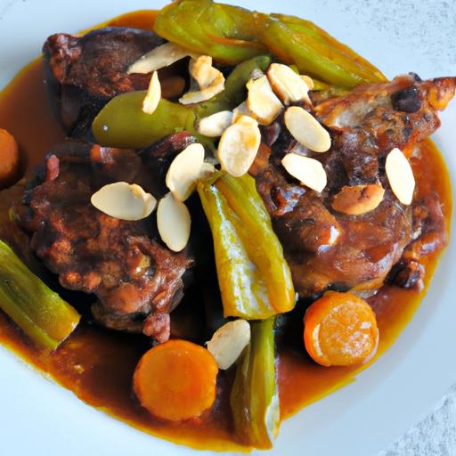 Savory Slow-Cooked Lamb with Almonds & Apricot Bliss