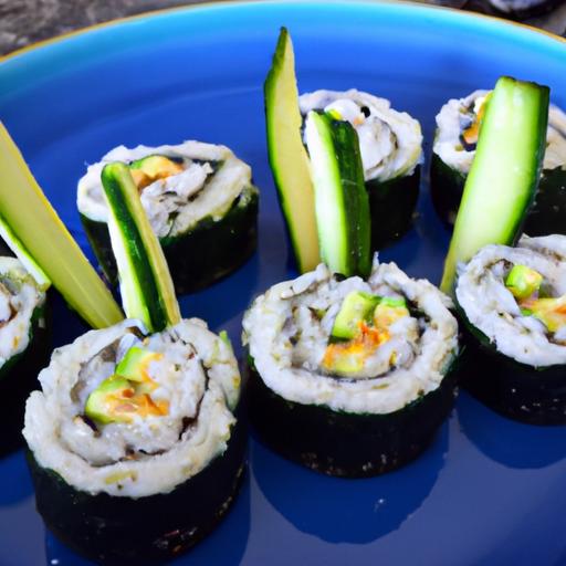 Delicious Keto Sushi⁣ Rolls: Avocado & Cucumber Twist