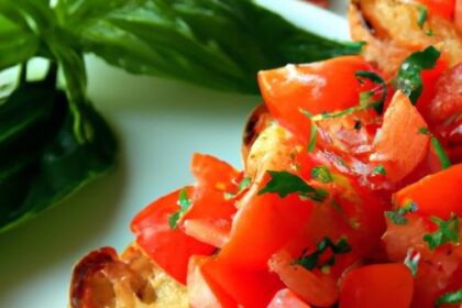 Sun-Kissed Bruschetta: Fresh Tomatoes & Basil Delight