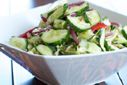 Refreshing Greek Salad with Crisp Cucumbers: A Perfect Bite