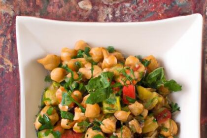 Hearty Zucchini & Chickpea Stew Infused with Fresh Coriander