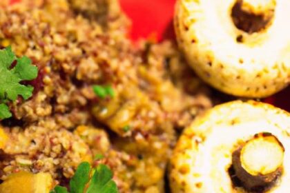 Hearty Tofu & Quinoa Stuffed Mushrooms: A Flavorful Feast