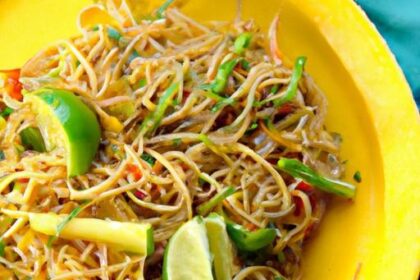 Zesty Spicy Peanut Noodles with a Refreshing Lime Kick
