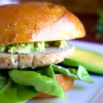 Fiery Grilled Turkey Burgers Topped with Creamy Avocado